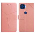 For Motorola Moto G 5G Plus Y Stitching Horizontal Flip Leather Phone Case with Holder & Card Slots & Wallet & Photo Frame(Rose Gold) - 1