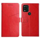 For Motorola Moto G Stylus 5G Y Stitching Horizontal Flip Leather Phone Case with Holder & Card Slots & Wallet & Photo Frame(Red) - 1