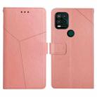 For Motorola Moto G Stylus 5G Y Stitching Horizontal Flip Leather Phone Case with Holder & Card Slots & Wallet & Photo Frame(Rose Gold) - 1