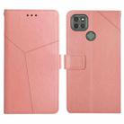 For Motorola Moto G9 Power Y Stitching Horizontal Flip Leather Phone Case with Holder & Card Slots & Wallet & Photo Frame(Rose Gold) - 1