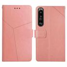 For Sony Xperia 5 III Y Stitching Horizontal Flip Leather Phone Case with Holder & Card Slots & Wallet & Photo Frame(Rose Gold) - 1