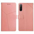 For Sony Xperia 10 III Y Stitching Horizontal Flip Leather Phone Case with Holder & Card Slots & Wallet & Photo Frame(Rose Gold) - 1