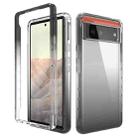 For Google Pixel 6 High Transparency Two-color Gradient PC + TPU Phone Protective Case(Black) - 1