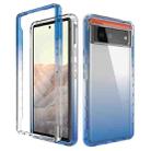 For Google Pixel 6 High Transparency Two-color Gradient PC + TPU Phone Protective Case(Blue) - 1