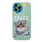 Space Cat IMD TPU Shockproof Phone Case For iPhone 13 Pro(Green) - 1