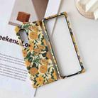 For Samsung Galaxy Z Fold3 5G Small Floral Shockproof PC + Water Paste Folding Phone Protective Case(Yellow Chrysanthemum) - 1