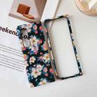 For Samsung Galaxy Z Fold3 5G Small Floral Shockproof PC + Water Paste Folding Phone Protective Case(Black Orchid) - 1