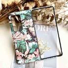 For Huawei Mate X2 Small Floral Shockproof PC + Water Paste Folding Phone Protective Case(Green Leaves Pink Flowers) - 1