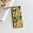 For Samsung Galaxy Z Flip Small Floral Shockproof PC + Water Paste Folding Phone Protective Case(Yellow Chrysanthemum) - 1