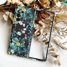 For Samsung Galaxy Z Fold2 5G Small Floral Shockproof PC + Water Paste Folding Phone Protective Case(Flower Bush Green Leaves) - 1