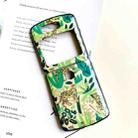 For Motorola Razr 5G IMD Blue Light Jungle Flowers Pattern Folding Phone Protective Case(Leopard) - 1