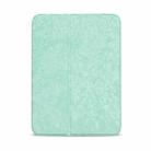 For iPad mini 6 Shell Texture Dual-Folding Horizontal Flip Leather Tablet Case with Holder & Sleep / Wake-up Function(Green) - 1
