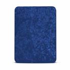 For iPad mini 6 Shell Texture Dual-Folding Horizontal Flip Leather Tablet Case with Holder & Sleep / Wake-up Function(Navy Blue) - 1