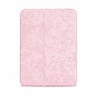 For iPad mini 6 / mini 2024 Shell Texture Dual-Fold Smart Leather Tablet Case(Pink) - 1