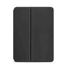 For iPad mini 6 Pure Color Dual-Folding Horizontal Flip Leather Tablet Case with Holder & Sleep / Wake-up Function(Black) - 1