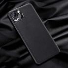 For iPhone 13 Silicone Pure Skin Leather Full Coverage Shockproof Phone Case(Black) - 1