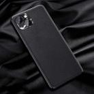 Silicone Pure Skin Leather Full Coverage Shockproof Phone Case For iPhone 13 mini(Black) - 1