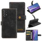 For Samsung Galaxy A72 5G / 4G Copper Buckle Horizontal Flip Leather Phone Case with Holder & Card Slots & Wallet(Black) - 1