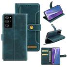 For Samsung Galaxy Note20 Ultra Copper Buckle Horizontal Flip Leather Phone Case with Holder & Card Slots & Wallet(Green) - 1