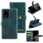 For Samsung Galaxy S20 Ultra Copper Buckle Horizontal Flip Leather Phone Case with Holder & Card Slots & Wallet(Green) - 1