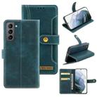 For Samsung Galaxy S21 5G Copper Buckle Horizontal Flip Leather Phone Case with Holder & Card Slots & Wallet(Green) - 1