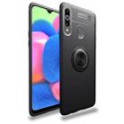 For Galaxy A20s Lenuo Shockproof TPU Protective Case with Invisible Holder(Black) - 1