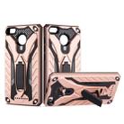 For OPPO Realme 3 Pro Shockproof TPU + PC Protective Case with Holder(Rose Gold) - 1