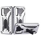 For Xiaomi CC9 Shockproof TPU + PC Protective Case with Holder(Silver) - 1