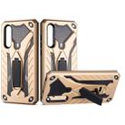 For Xiaomi CC9 Shockproof TPU + PC Protective Case with Holder(Gold) - 1