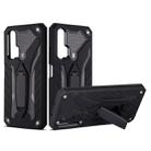 For Huawei Honor 20 Pro Shockproof TPU + PC Protective Case with Holder(Black) - 1