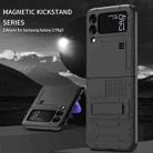 For Samsung Galaxy Z Flip3 5G GKK Shockproof Foldable Phone Case with Alloy Magnetic Holder(Alloy Color) - 4