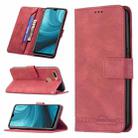 For OPPO A7 Magnetic Clasp RFID Blocking Anti-Theft Leather Case with Holder & Card Slots & Wallet(Red) - 1