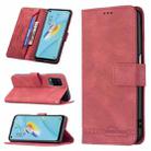 For OPPO A54 4G Magnetic Clasp RFID Blocking Anti-Theft Leather Case with Holder & Card Slots & Wallet(Red) - 1