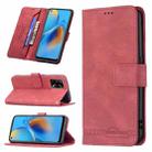 For OPPO A74 4G / F19 4G Magnetic Clasp RFID Blocking Anti-Theft Leather Case with Holder & Card Slots & Wallet(Red) - 1