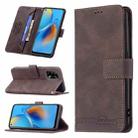 For OPPO A74 4G / F19 4G Magnetic Clasp RFID Blocking Anti-Theft Leather Case with Holder & Card Slots & Wallet(Brown) - 1