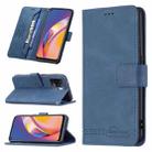 For OPPO A94 4G / Reno5 F / F19 Pro Magnetic Clasp RFID Blocking Anti-Theft Leather Case with Holder & Card Slots & Wallet(Blue) - 1