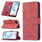 For OPPO Realme C21 / C20 Magnetic Clasp RFID Blocking Anti-Theft Leather Case with Holder & Card Slots & Wallet(Red) - 1