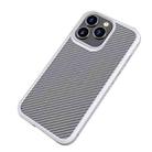 mocolo K01 Carbon Fiber TPU + PC Shockproof Phone Case For iPhone 13 Pro(White) - 1