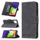 For Samsung Galaxy A22 4G Magnetic Clasp RFID Blocking Anti-Theft Leather Case with Holder & Card Slots & Wallet(Black) - 1