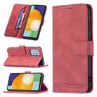 For Samsung Galaxy A52 Magnetic Clasp RFID Blocking Anti-Theft Leather Case with Holder & Card Slots & Wallet(Red) - 1