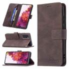 For Samsung Galaxy S20 FE Magnetic Clasp RFID Blocking Anti-Theft Leather Case with Holder & Card Slots & Wallet(Brown) - 1