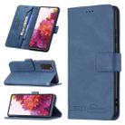 For Samsung Galaxy S20 FE Magnetic Clasp RFID Blocking Anti-Theft Leather Case with Holder & Card Slots & Wallet(Blue) - 1