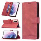 For Samsung Galaxy S21+ 5G Magnetic Clasp RFID Blocking Anti-Theft Leather Case with Holder & Card Slots & Wallet(Red) - 1