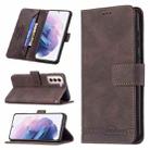 For Samsung Galaxy S21+ 5G Magnetic Clasp RFID Blocking Anti-Theft Leather Case with Holder & Card Slots & Wallet(Brown) - 1