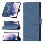 For Samsung Galaxy S21+ 5G Magnetic Clasp RFID Blocking Anti-Theft Leather Case with Holder & Card Slots & Wallet(Blue) - 1