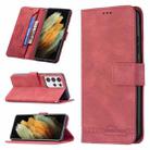 For Samsung Galaxy S21 Ultra 5G Magnetic Clasp RFID Blocking Anti-Theft Leather Case with Holder & Card Slots & Wallet(Red) - 1