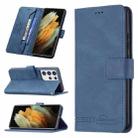 For Samsung Galaxy S21 Ultra 5G Magnetic Clasp RFID Blocking Anti-Theft Leather Case with Holder & Card Slots & Wallet(Blue) - 1