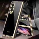 For Samsung Galaxy Z Fold3 5G GKK Electroplating Painted Tempered Glass Phone Case(Mysterious Black) - 1