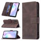For Xiaomi Redmi 9A Magnetic Clasp RFID Blocking Anti-Theft Leather Case with Holder & Card Slots & Wallet(Brown) - 1