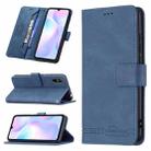 For Xiaomi Redmi 9A Magnetic Clasp RFID Blocking Anti-Theft Leather Case with Holder & Card Slots & Wallet(Blue) - 1